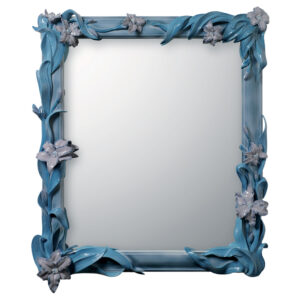 Mirror with Lilies Blue 01007176 - Lladro Mirror