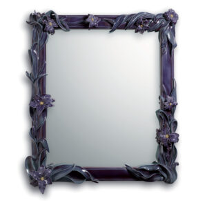 Mirror with Lilies (Wall Mirror - Purple) 01007177 - Lladro Mirror