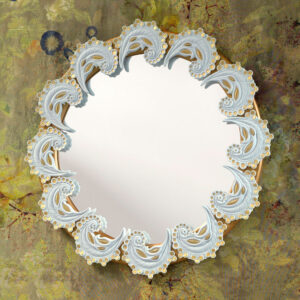 Spiral Mirror White & Gold 01007798 - Lladro Figurine