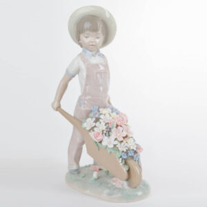 Wheelbarrow with Flowers 1001283 - Lladro Figurine
