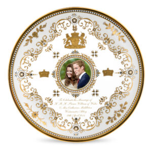 Royal Wedding Coupe Plate - Royal Worcester