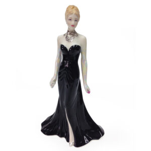 Elizabeth Emanuel Black Gown CW568 - Royal Worcester Figure