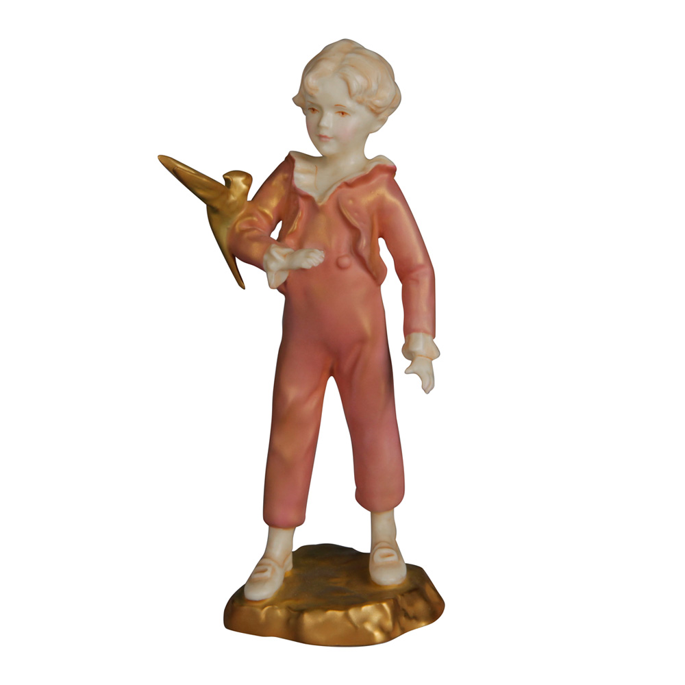 Boy with Parakeet - Royal Worcester Figurine