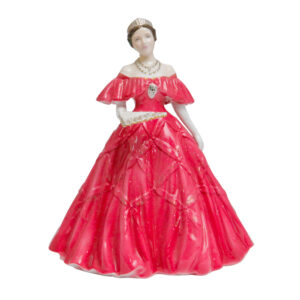 Queen Elizabeth, The Queen Mother (Red Gown)  - Royal Worcester Figurine