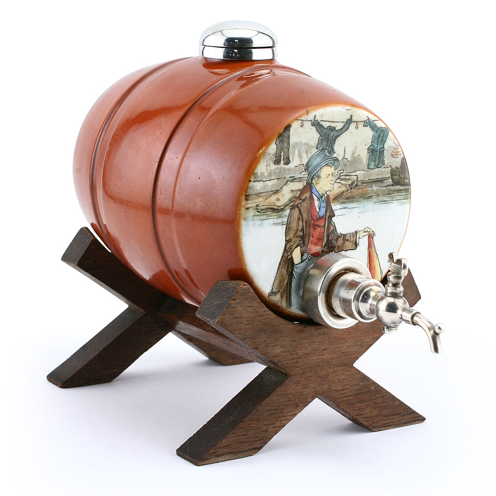 Dickens Whiskey Barrel on Stand - Royal Doulton Seriesware