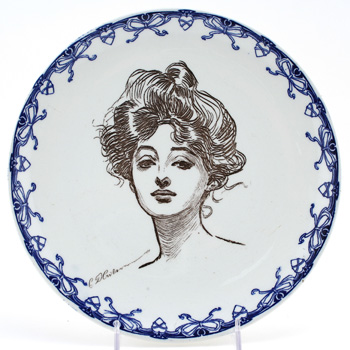 Gibson Girl Plate Portrait - Royal Doulton Seriesware