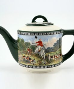 Hunting Teapot GreenandWhite - Royal Doulton Seriesware