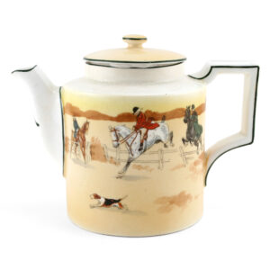 Hunting Teapot Yellow Body - Royal Doulton Seriesware
