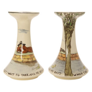 Gallant Fishers Candlestick Pair - Royal Doulton Seriesware