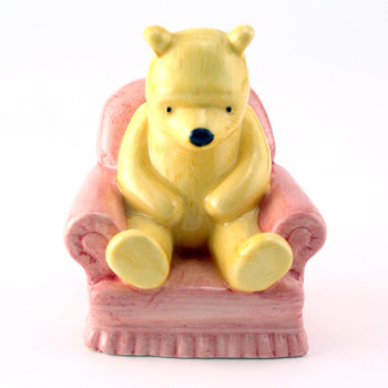 Winnie the Pooh In Armchair WP4 70 YEARS! - Royal Doultoun Storybook Figurine