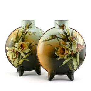 Faience Moonflask Vase Pair DA1 - Royal Doulton Vase