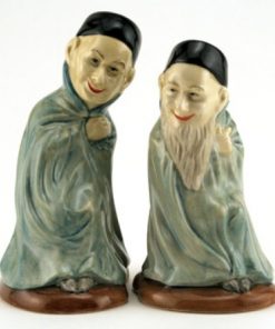 Spook and Bearded Spook Pair D7132/33 - Royal Doulton Toby Jug