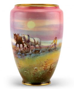 Vase, Two Horses Plowing Field - Royal Doulton