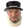 Beefeater 'ER' White collar with black hat D6206 - Large - Royal Doulton Character Jug