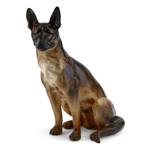 Alsatian Seated Without Collar HN921 - Royal Doulton Dog
