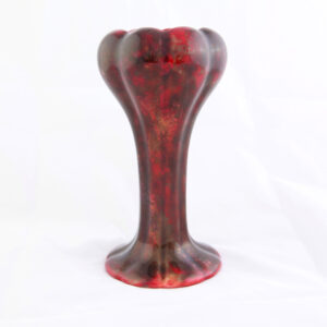 Flambé Vase with Fluted Top - Royal Doulton Flambe