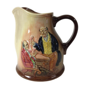 Airbrushed Mr. Pickwick Proposes a Toast Pitcher - Royal Doulton Kingsware