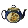 Doulton Lambeth Faience Teapot with Yellow Daisies