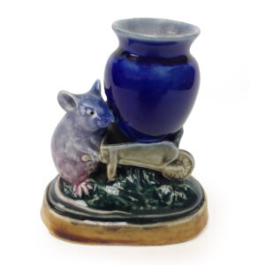 George Tinworth Mouse - Vase in Wheelbarrow - Royal Doulton