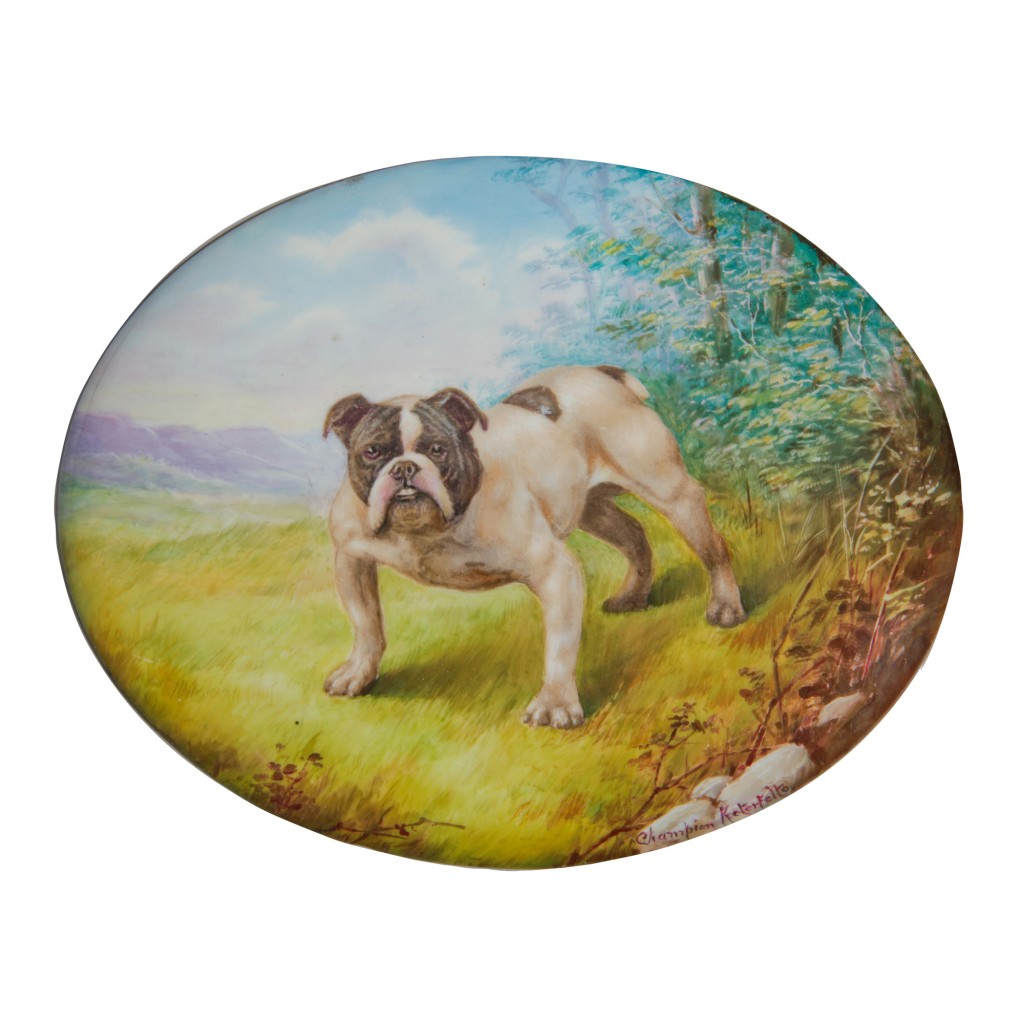 Royal Doulton Hand Painted Plaque Bulldog Champion Keterfelto - Royal Doulton