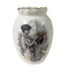 Burslem Miniature Vase - Woman in Garden