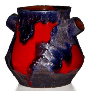 Lava Vase Red Blue 012