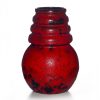 Lava Vase Red Tiered 014