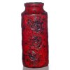 Lava Vase Red Black 015