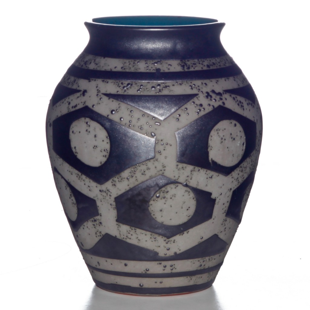 Vase Geo Textured 029