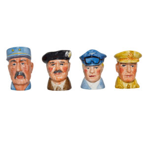 Set of 4 Tiny Character Jugs - War Heroes Series. Set includes: Smuts, Mountbatten, Ike and Churchill