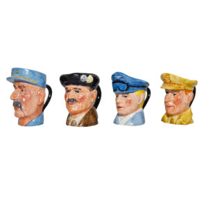Set of 4 Tiny Character Jugs - War Heroes Series. Set includes: Smuts, Mountbatten, Ike and Churchill
