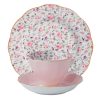 New Country Roses (Confetti) 3pc Set (Includes: Teacup, Saucer and Plate)