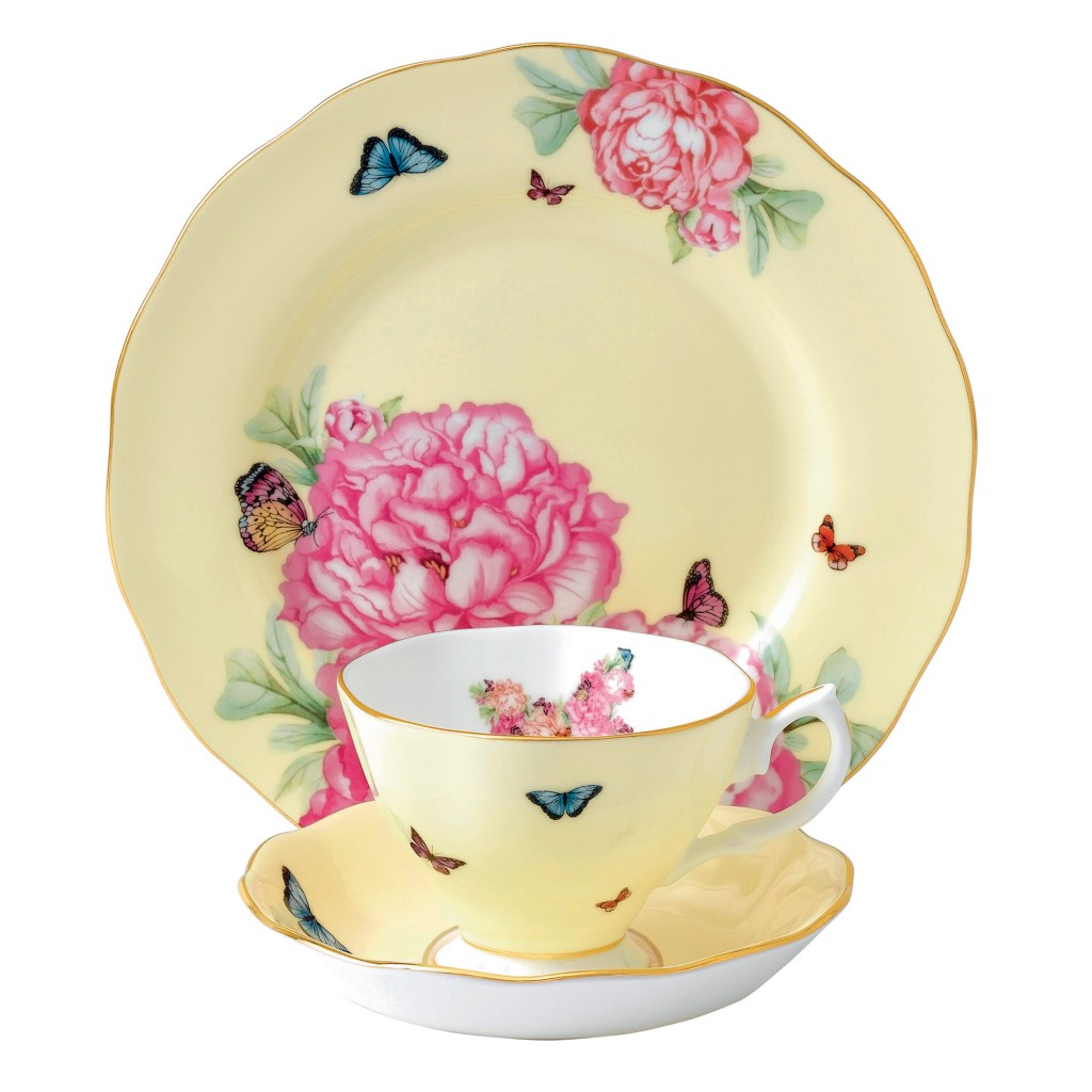 Miranda Kerr for Royal Albert Collection - Joy 3 pc Set (Teacup, Saucer, Plate)