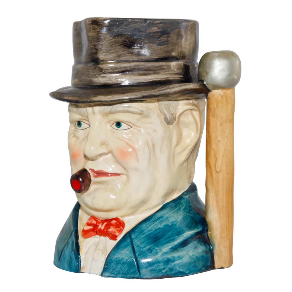 Winston Churchill Large Character Jug (Walking Stick Handle)