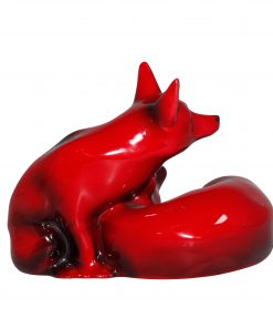 Flambe Foxes Curled HN117 (Style One) - Royal Doulton Animal