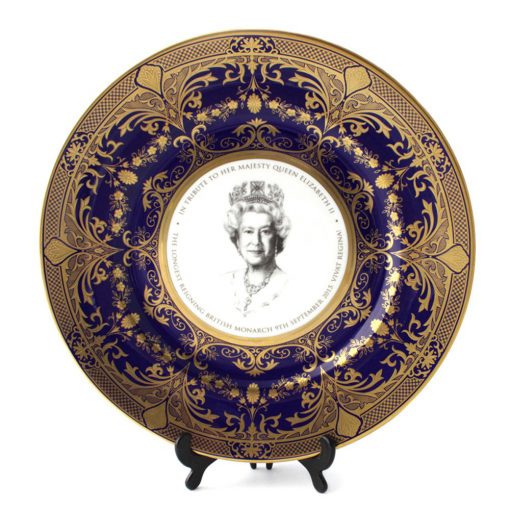 Commemorative Plate Queen Elizabeth II Longest Reigning Monarch