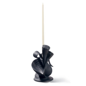 Naturofantastic Single Candle Holder (Black) 1007956 - Lladro Naturofantastic