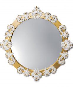 Round Mirror Large (White & Gold) 01007792 - Lladro Functional Art