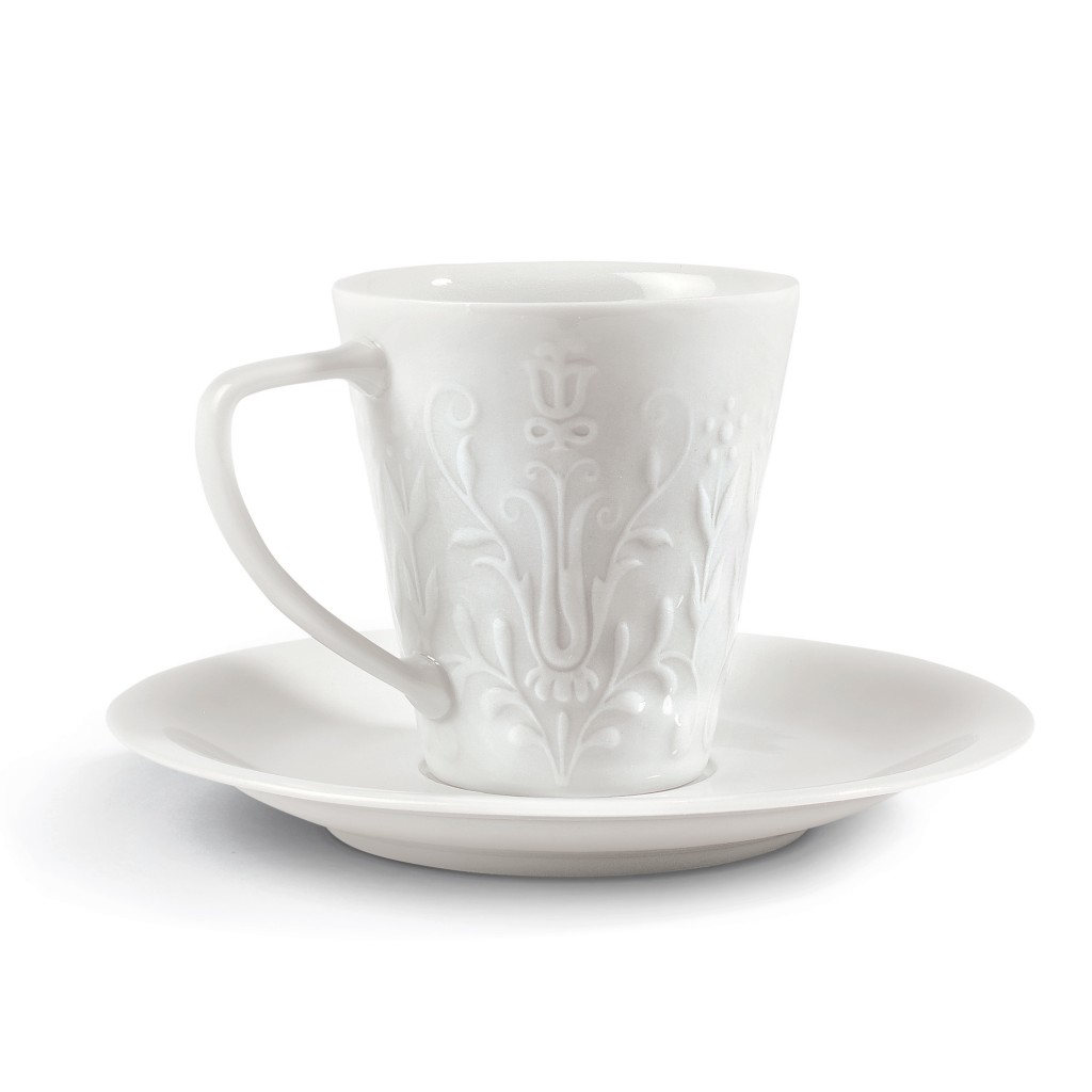 Lladro Logo Small Cup and Saucer 1009602 Functional Art