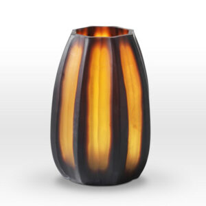 Nut Brown Cut Vase BE0110 - Viterra Art Glass