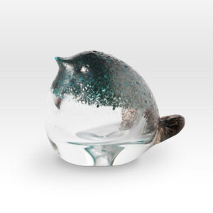 Small Chick Blue FH0403 - Viterra Art Glass