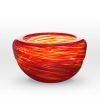Red Orange Bowl FL0211 - Viterra Art Glass