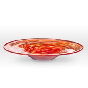 Red Orange Platter FL0318 - Viterra Art Glass