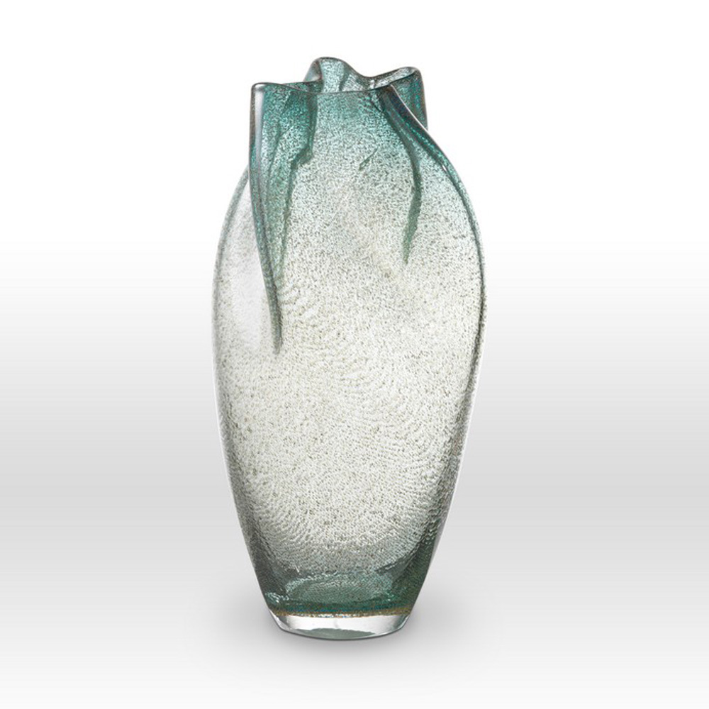 Ice Blue Seeds Vase IC0213 - Viterra Art Glass