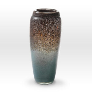 Earth Tones Turquoise Vase LA0114 - Viterra Art Glass