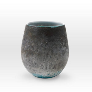 Earth Tones Turquoise Vessel LA0209 - Viterra Art Glass