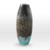 Earth Tones Turquoise Vase LA0215 - Viterra Art Glass