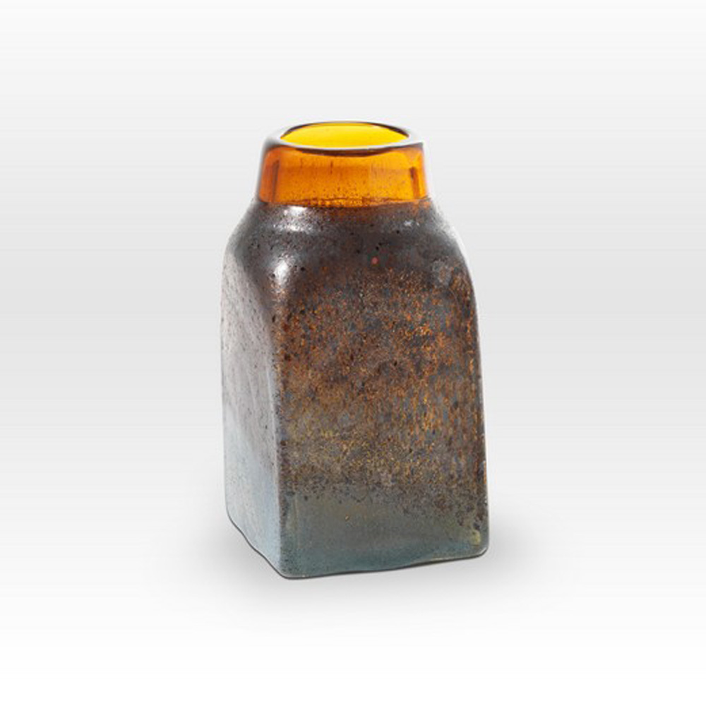 Amber Stone Vessel MG0208 - Viterra Art Glass