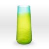 Ombre Blue Green Cut Vase SE0112 - Viterra Art Glass