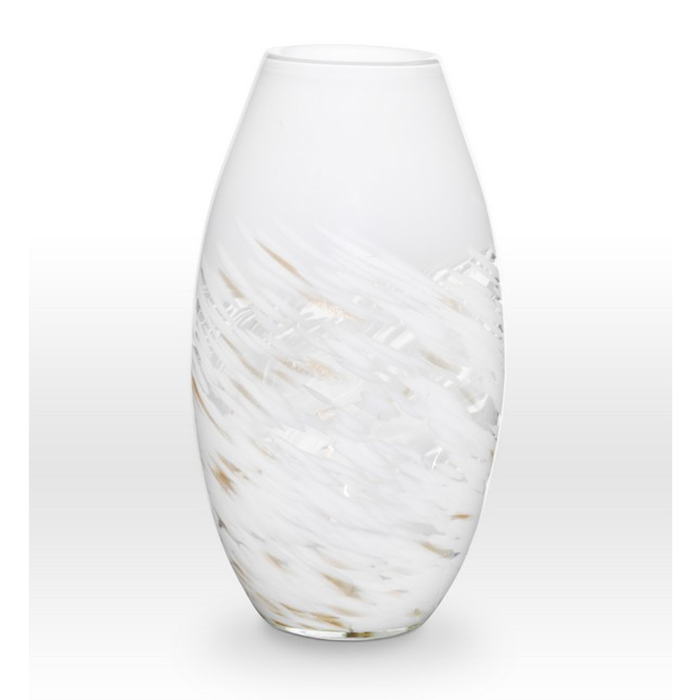 White Gold Vase SH0115 - Viterra Art Glass
